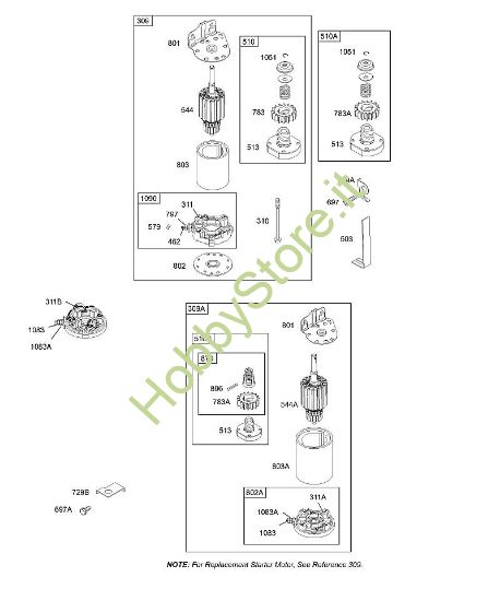 F - Dispositivi di avviamento elettrici B&S - 28 €¦ 28B707-1146-E1 brand Stihl